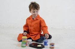 Nuevos colores en bata blanco niños para escuelas, laboratorios...