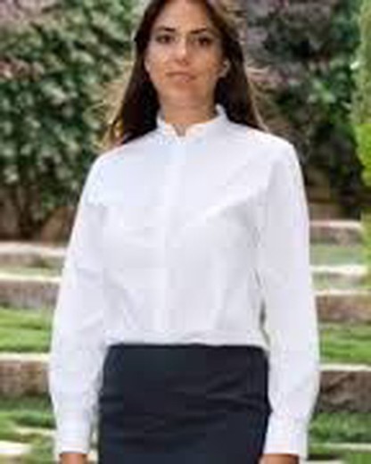 Camisa Blanca Manga Larga Mujer