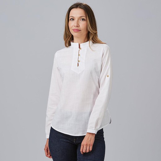 Camisa mujer Flora blanco