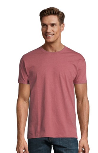 Camiseta hombre manga corta rojo o rosa