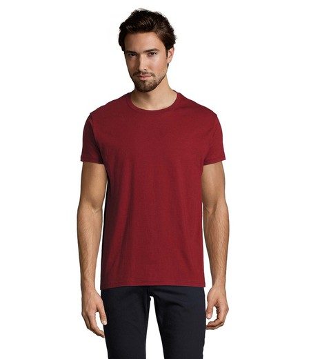 T-shirt homme manches courtes rouge ou rose