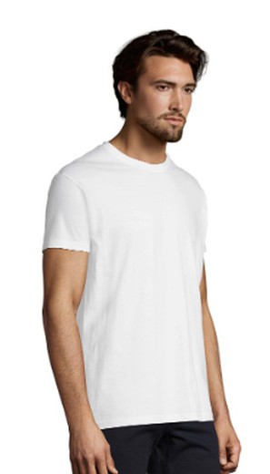 Camiseta hombre manga corta blanco, negro o gris (hasta 5XL)