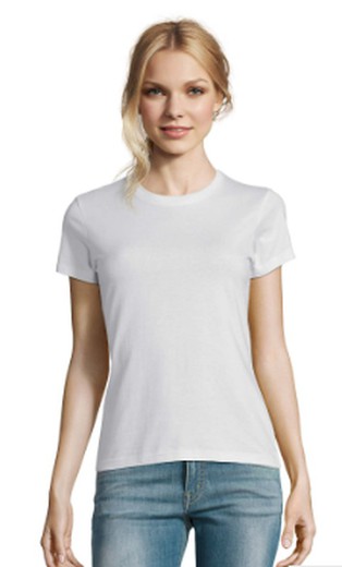 Camiseta mujer manga corta blanco, negro o gris