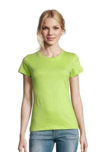 Camiseta mujer manga corta varios tonos verde