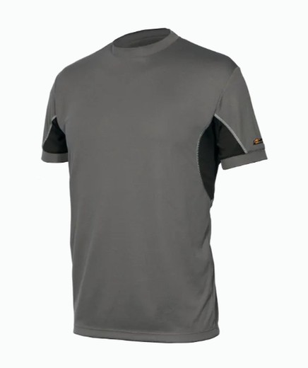 Camiseta técnica manga corta en gris o azul