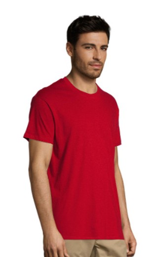 Camiseta unisex manga corta rosa o rojo