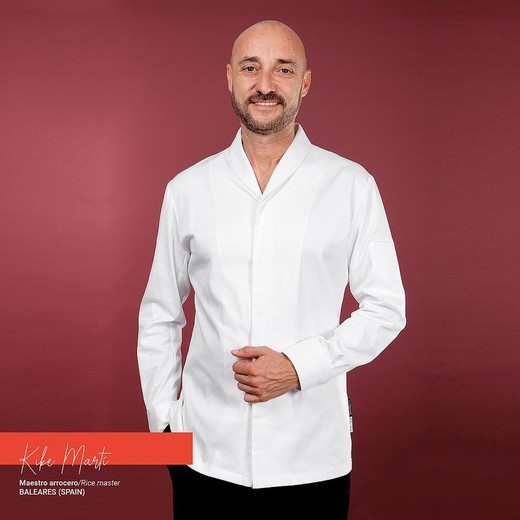 Chaqueta cocina hombre Vali blanco