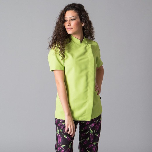 Veste de cuisine colorée à manches courtes pour femme