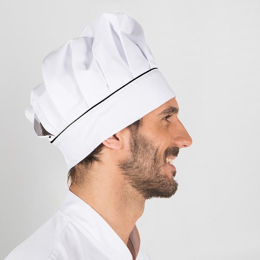 Gorro chef blanco con detalle colores