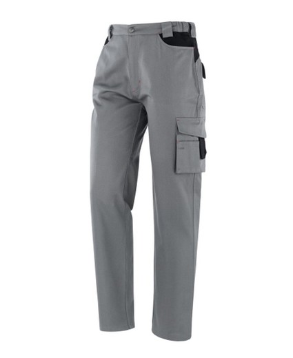 Pantalon largo de trabajo gris 100% algodon