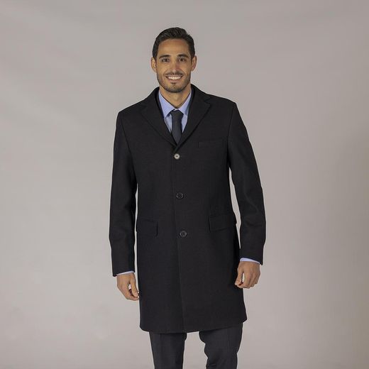 Manteau long homme marine