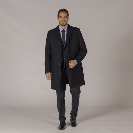 Abrigo largo hombre marino