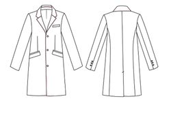 Abrigo largo hombre marino