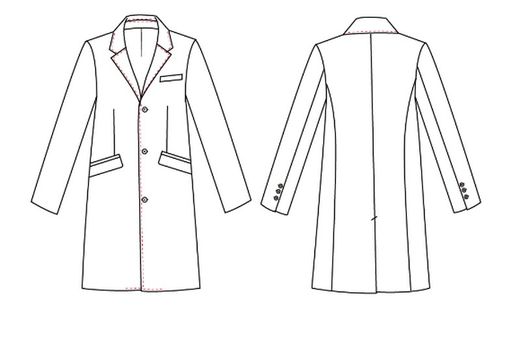 Abrigo largo hombre marino