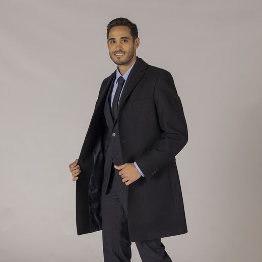 Abrigo largo hombre marino