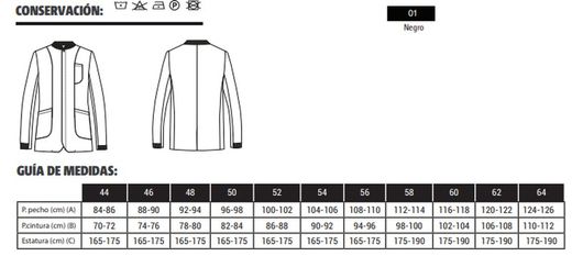 Americana hombre Cuello Rib negro