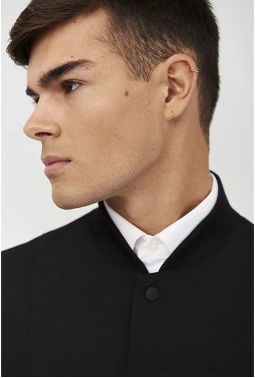 Americana hombre Cuello Rib negro