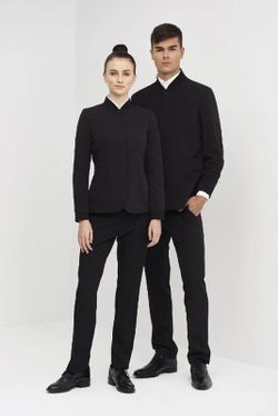 Americana hombre Cuello Rib negro