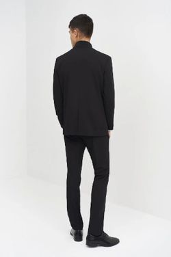 Americana hombre Cuello Rib negro