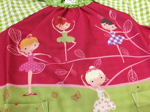 Robe ballerine verte avec élastique