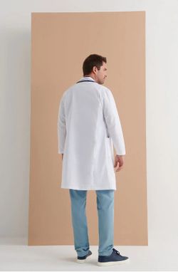 Bata blanca Apux Corchetes hombre