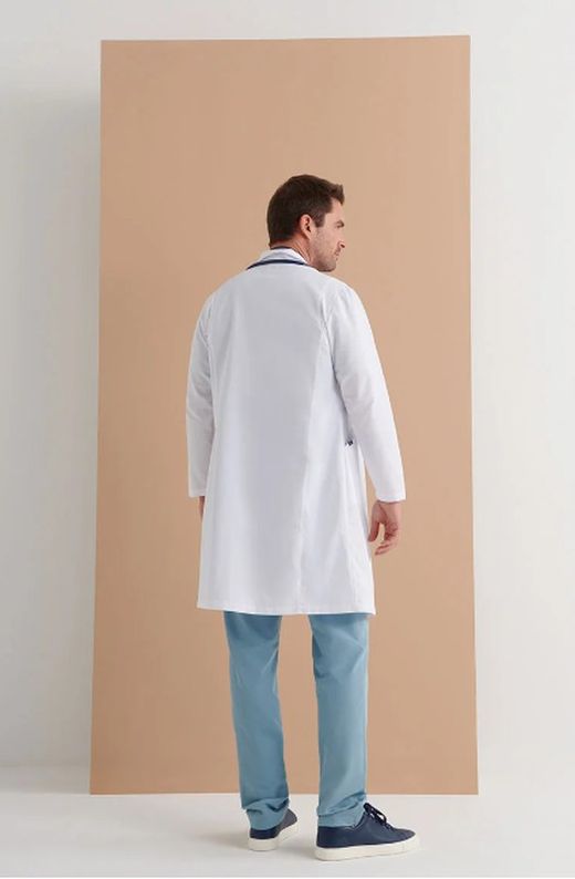 Bata blanca Apux Corchetes hombre