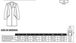 Bata blanca Apux Corchetes hombre