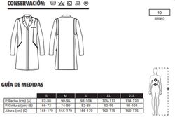 Bata blanca Apux Corchetes mujer