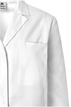 Bata blanca Apux Corchetes mujer