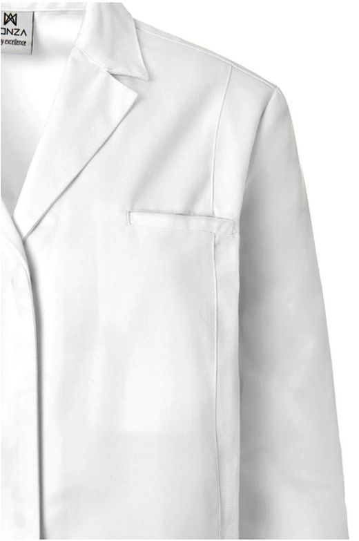 Bata blanca Apux Corchetes mujer