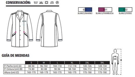 Bata blanca Crux hombre