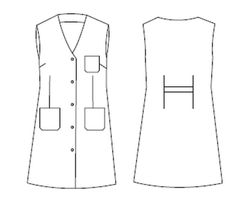 Bata blanca mujer sin mangas