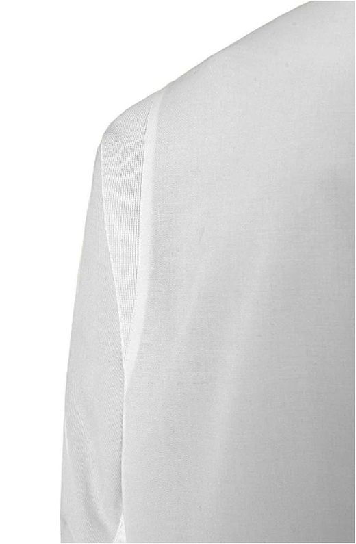 Bata blanca Pyxis cremallera hombre