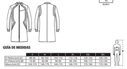 Bata blanca Pyxis cremallera hombre