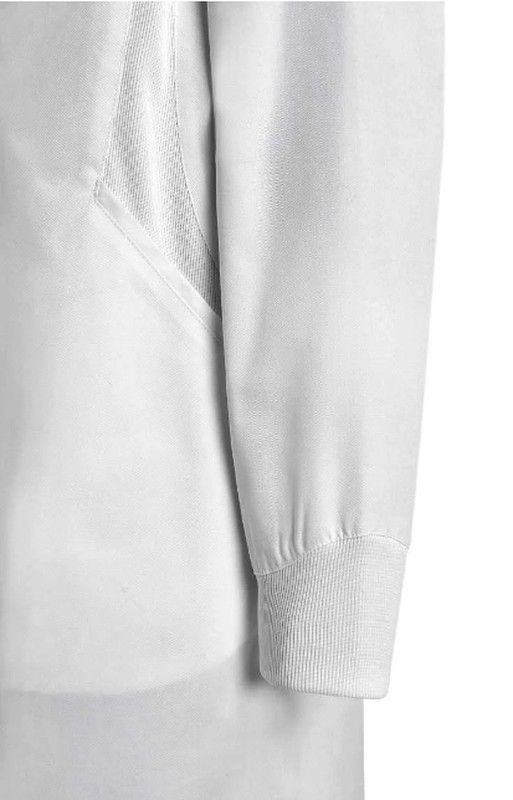 Bata blanca Pyxis cremallera hombre