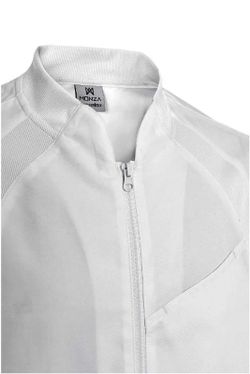 Bata blanca Pyxis cremallera hombre