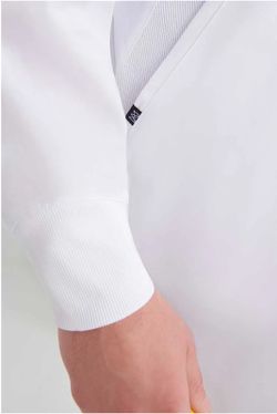 Bata blanca Pyxis cremallera hombre