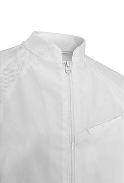 Bata blanca Pyxis cremallera mujer