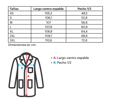 Bata con automáticos colores