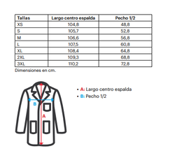 Bata con cierre de velcro colores