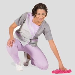 Bata de mujer para limpieza lila o verde