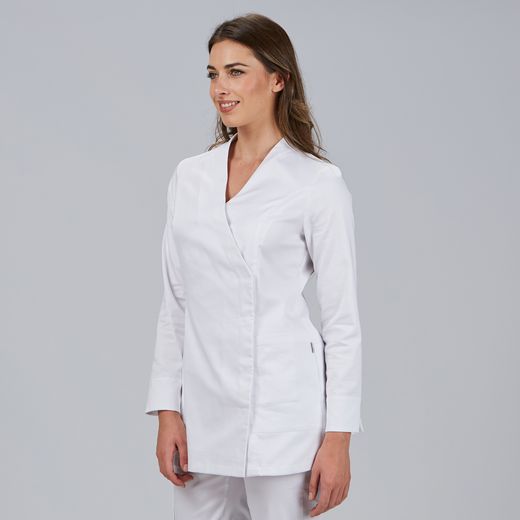 Bata Mujer Aria (Satén Elástico y Cuello Chimenea)