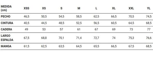 Bata Corta Mujer Manga Larga (Sarga)