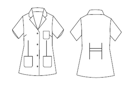 Bata Corta Mujer Manga Corta (Sarga)