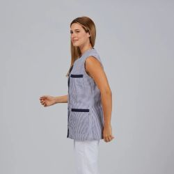 Bata Mujer Granada Vichy (Sin Mangas y Rayas)