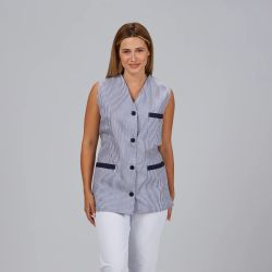 Bata Mujer Granada Vichy (Sin Mangas y Rayas)