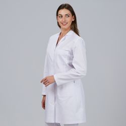 Bata Mujer Manga Larga sin Puños (Sarga)