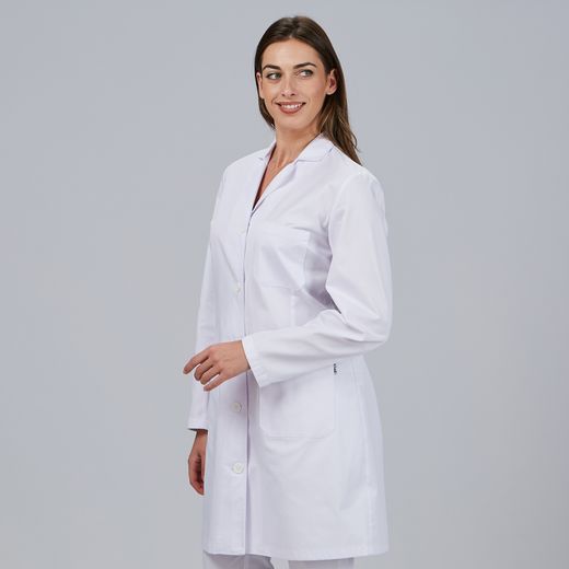 Bata Mujer Manga Larga sin Puños (Sarga)