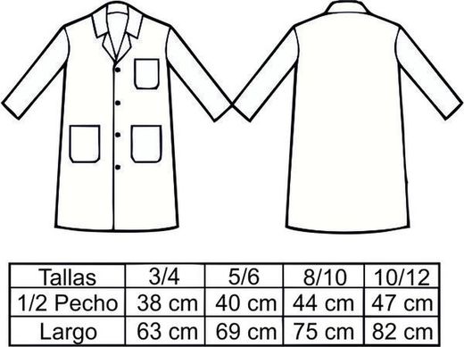 Bata infantil de colores