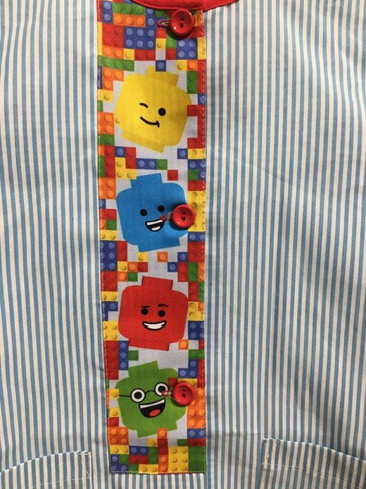 Robe rayée bleue Lego